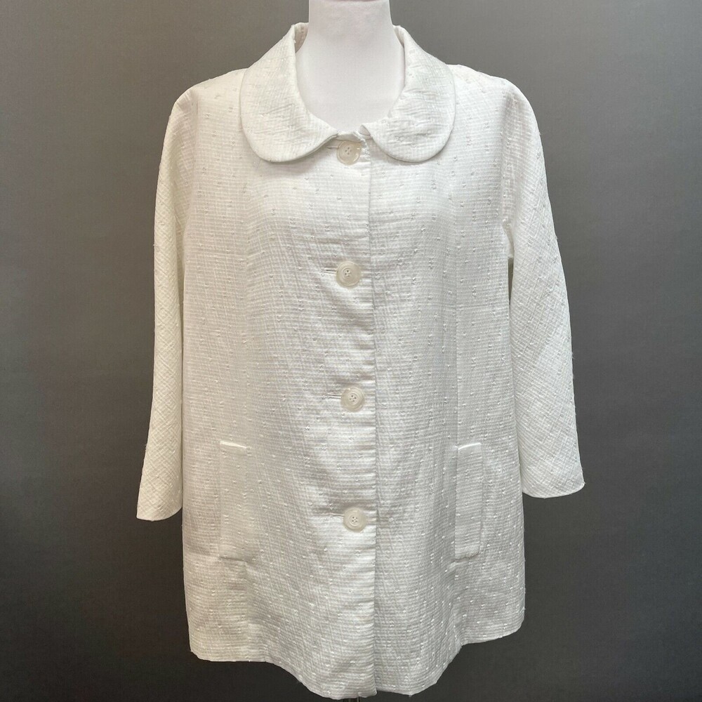 Alfani Women's Jacket X-Large White Silver Lined‎ NWOT